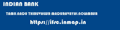 INDIAN BANK  TAMIL NADU THIRUVALLUR MADURAVAYAL NOLAMBUR  ifsc code
